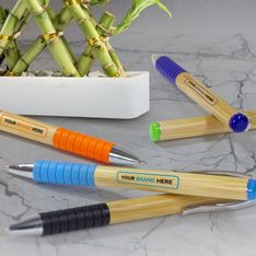 Bamboo Ballpoint Pens with Twist Action