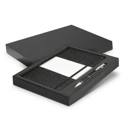 Alexis Hard Cover Journal Aluminium Pen Gift Set
