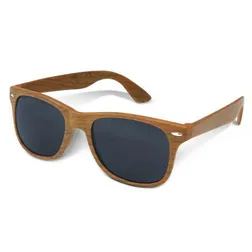 Malibu Premium Polycarbonate Sunglasses with Woodgrain Finish