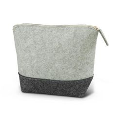 Cassini Two Tone Poly Felt Cosmetic Travel Bag
