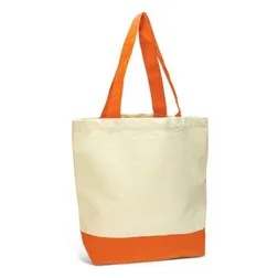 Sedona Two Tone Cotton Canvas Tote Bag with Internal Pocket