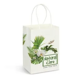 Small Kraft Paper Gift Bags with Rope Handles Full Colour
