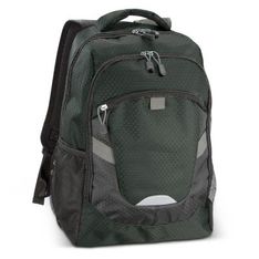 Summit Two Tone Polyester Laptop Backpack with Reflective Panel