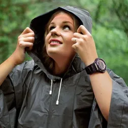 Storm Waterproof EVA Rain Poncho with Drawstring Bag