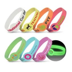 Glow in the Dark Silicone Awareness Wristbands