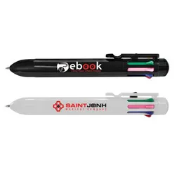 117071 Mega Multi Coloured Refills Plastic Logo Pens