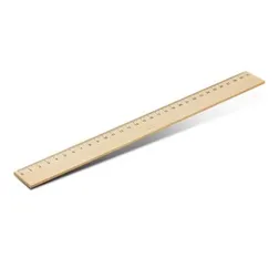 Beech Wood 30cm Ruler with Centimetre Graduations