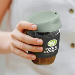 Borosilicate Glass Cup with Silicone Lid