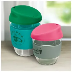117373 250ml Nova Glass Branded Reusable Coffee Cups