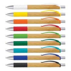 Trinity Bamboo Ballpoint Pen with Soft Touch Grip
