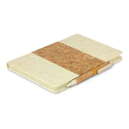 Ecosia Cork Cotton Hard Cover Lined Notebook with Eco Pen