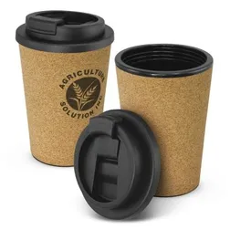 Oakridge Double Wall Cork Coffee Cup with Flip Lid