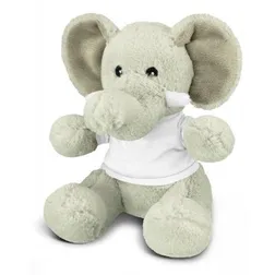 Soft Elephant Plush Toy with RPET Filling and Branded T-Shirt