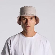 Faded Cotton Bucket Hat with Reinforced Brim