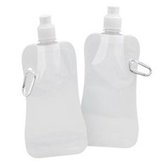 Collapsible PET Sipper Bottle with Carabiner Clip