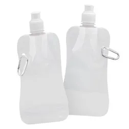 Collapsible PET Sipper Bottle with Carabiner Clip