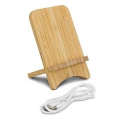 Bamboo Wireless Charging Stand with Phone Holder