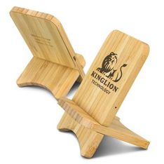 Bamboo Wireless Charging Stand with Phone Holder