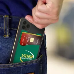 Dual Silicone Phone Wallet with Adhesive Backing