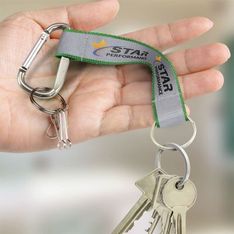 Reflective Polyester Safety Keyring with Carabiner Clip
