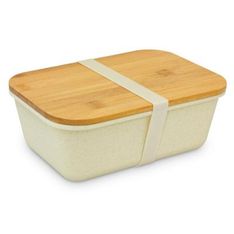 Bambino Eco Wheat Straw Lunch Box with Bamboo Lid