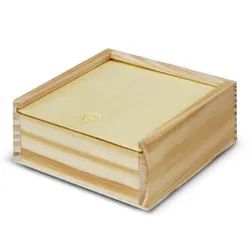Pine Wood Tic Tac Toe Travel Game with Sliding Storage Box