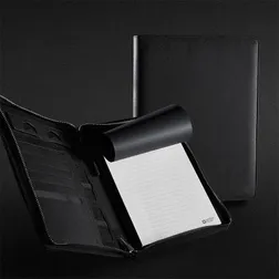 Zippered A4 Portfolio Italian Polyurethane Folder