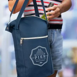 119419 Provence Two Bottle Custom Cooler Bags