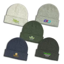Everest Heather Knit Beanie with Roll Up Cuff