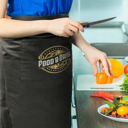 Pepper Cotton Twill Long Waist Apron with Front Pocket