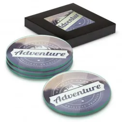 Round Glass Coasters Set - Full Colour