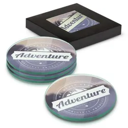 Venice Round Glass Coaster Set Full Colour Digital Print
