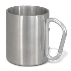 Carabiner Handle Stainless Steel Coffee Mug 300ml