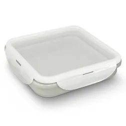 Collapsible Silicone Lunch Box with Secure Lid