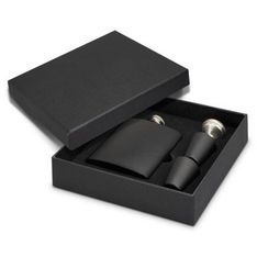 Dalmore Stainless Steel Hip Flask Gift Set with Shot Glasses