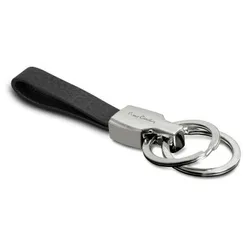 Pierre Cardin Belfort Genuine Leather Key Ring with Dual Split Rings