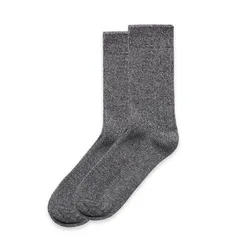 Marle Ribbed Knit Cotton Blend Crew Socks Twin Pack