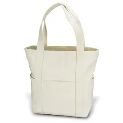 Amsterdam Canvas Tote Bag with Metal Zipper 20L