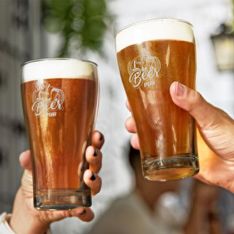 Nucleated Schooner Glass for Hospitality