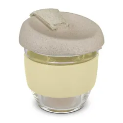 Stellar Borosilicate Glass Coffee Cup with Wheat Straw Lid