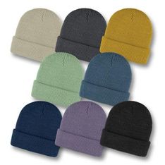 Galway Acrylic Waffle Knit Beanie with Roll Cuff