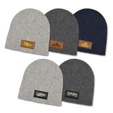 Nebraska Cable Knit Work Beanie with PU Patch