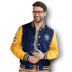Custom Varsity Jacket with Fleece Lining and Snap Button Front
