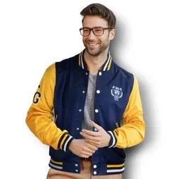 Custom Varsity Jacket with Fleece Lining and Snap Button Front