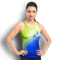 Moisture Wicking Polyester Interlock Sports Singlet for Women