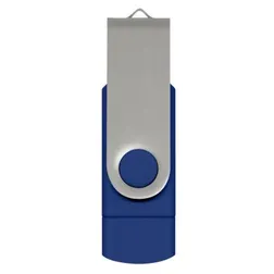 Helix 8GB Dual Connector USB Flash Drive with Aluminium Swivel