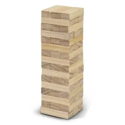 Pine Wood Tumbling Tower Game with Cotton Bag