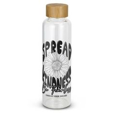 Eden Borosilicate Glass Bottle with Bamboo Screw Lid