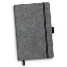 RPET Felt Hard Cover Notebook with Elastic Closure and Pen Loop