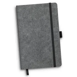 RPET Felt Hard Cover Notebook with Elastic Closure and Pen Loop
